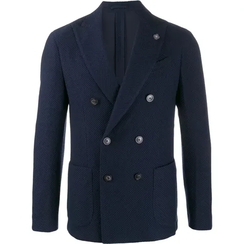 Marine Wollmischung Taillierte Blazer - Lardini - Modalova