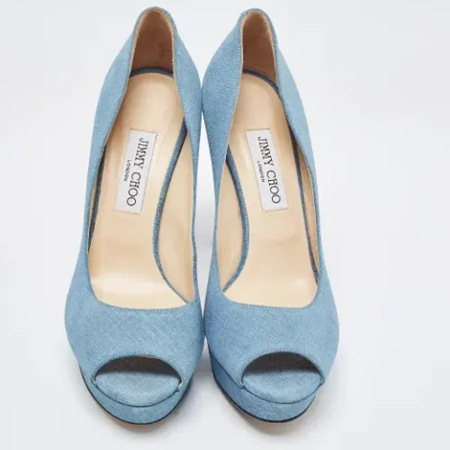 Pre-owned Pumps, female, , Size: 10 1/2 US Pre-owned Suede heels - Jimmy Choo Pre-owned - Modalova