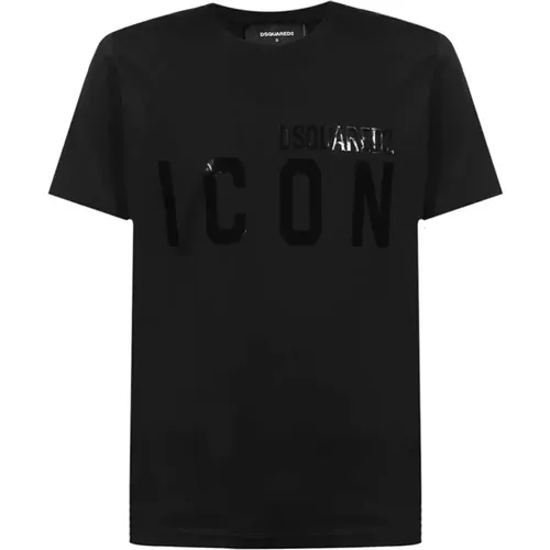 Men`s T-Shirt with Unique Clic Icon Print , male, Sizes: S - Dsquared2 - Modalova