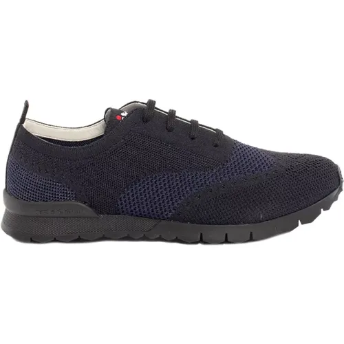 Sneakers, male, , Size: 8 US Navy Knit Sneakers - Kiton - Modalova