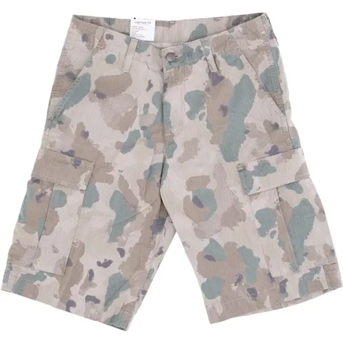 Casual Shorts, male, , Size: W28 Camo Cargo Shorts Regular Fit - Carhartt WIP - Modalova