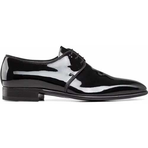 Leather Derby Shoes , male, Sizes: 9 UK, 10 UK, 8 1/2 UK, 11 UK, 7 UK, 6 1/2 UK - Santoni - Modalova