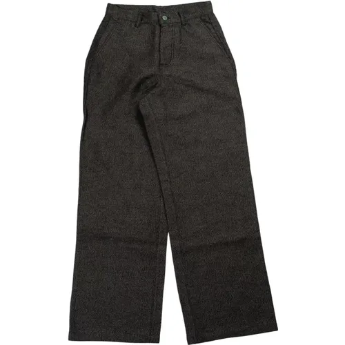 Schwarze japanische Bedford Cord Hose , Damen, Größe: 2XS - Brain Dead - Modalova