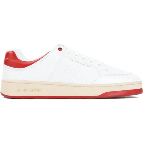 Weiße Ledersneaker Ss24 , Herren, Größe: 43 1/2 EU - Saint Laurent - Modalova