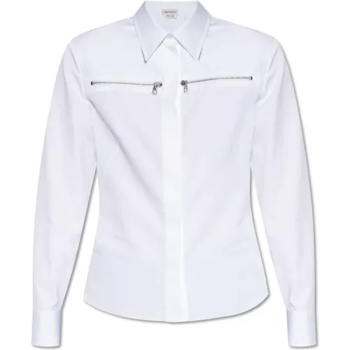 Cotton shirt , female, Sizes: M - alexander mcqueen - Modalova