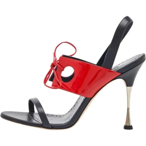 Pre-owned Leather sandals , female, Sizes: 8 UK - Manolo Blahnik Pre-owned - Modalova
