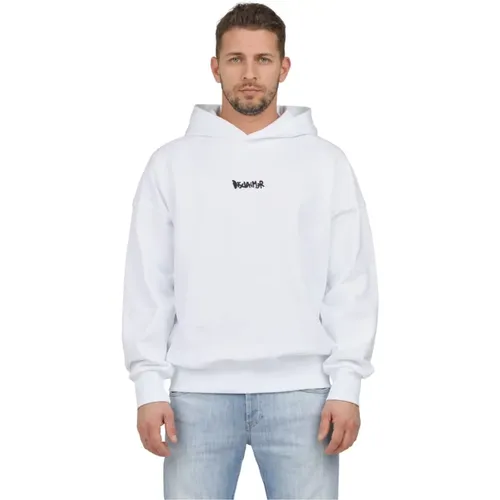Hoodie with Back Motif and Front Logo , male, Sizes: L, M, S - Disclaimer - Modalova