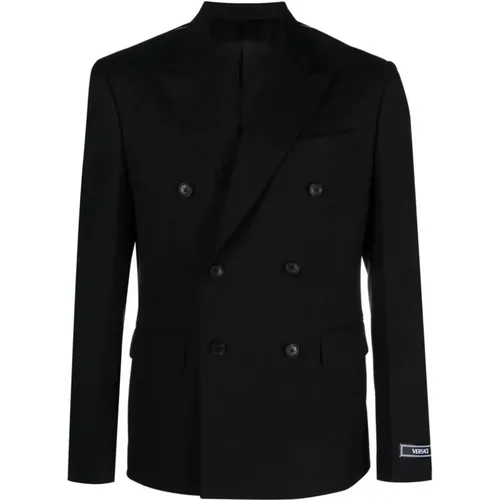 Double-Breasted Formal Jacket , male, Sizes: M - Versace - Modalova