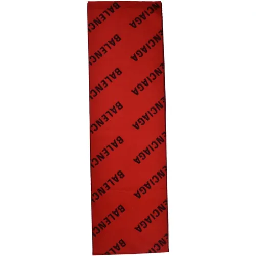 Zweifarbiger schwarzer und roter Schal , Herren, Größe: ONE Size - Balenciaga - Modalova