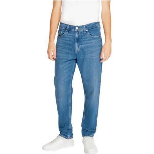 Blaue Einfache Herrenjeans mit Reißverschluss , Herren, Größe: W28 L33 - Tommy Jeans - Modalova