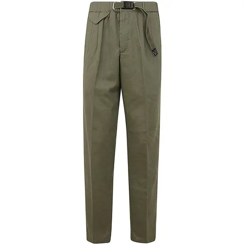 Military Linen Pants , male, Sizes: 2XL - White Sand - Modalova