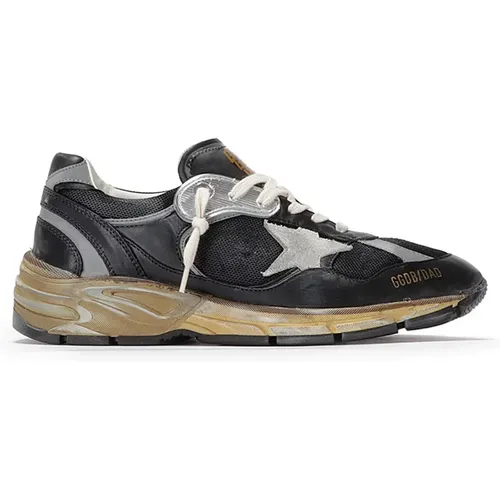 Schwarzer Logo Sneaker Leder Stoff Gummi - Golden Goose - Modalova