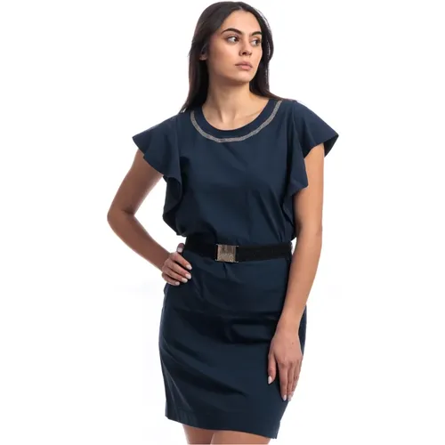 Jersey Dress with Belt , female, Sizes: L, M - Liu Jo - Modalova