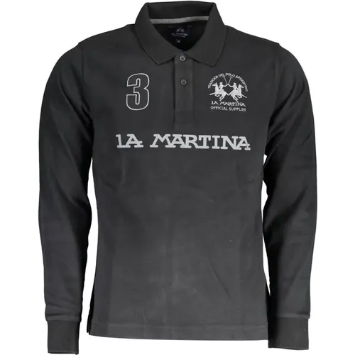 Polo Shirts, male, , Size: L Long Sleeve Polo Shirt Embroidered - LA MARTINA - Modalova