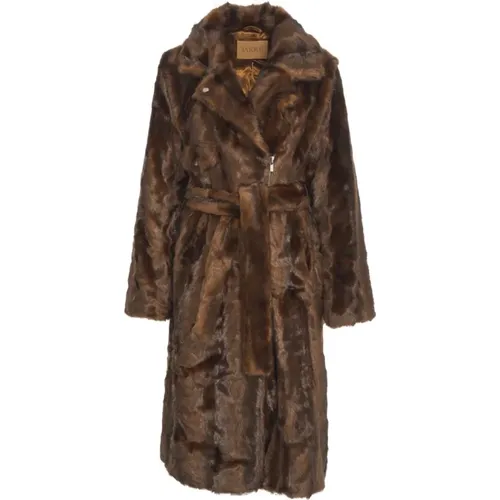 Belted Coats, female, , Size: L Frosig Biker Coat - Jakke - Modalova