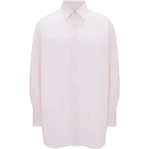 Anchor-embroidered cotton shirt , female, Sizes: L, M - JW Anderson - Modalova