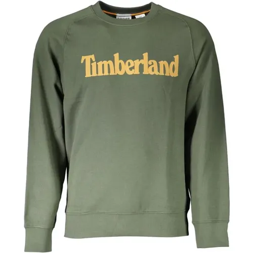 Sweatshirts, male, , Size: S Long-Sleeved Cotton Sweatshirt with Logo Print - Timberland - Modalova