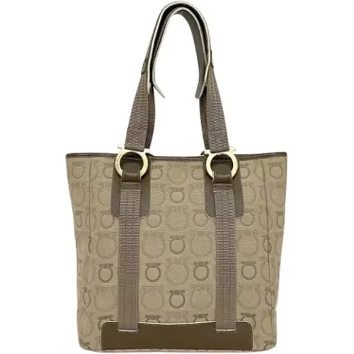 Pre-owned Tote Bags, female, , Size: ONE SIZE Pre-owned Canvas totes - Salvatore Ferragamo Pre-owned - Modalova