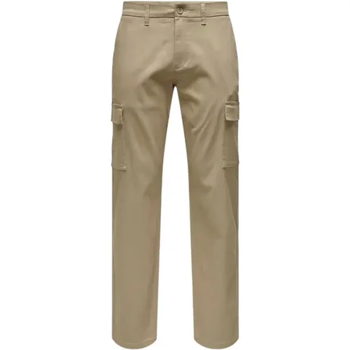 Straight Trousers, male, , Size: W30 L32 Straight Trousers - Only & Sons - Modalova