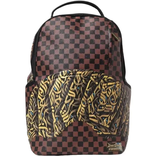 Backpacks, male, , Size: ONE SIZE Checkered Stylish Backpack - Sprayground - Modalova