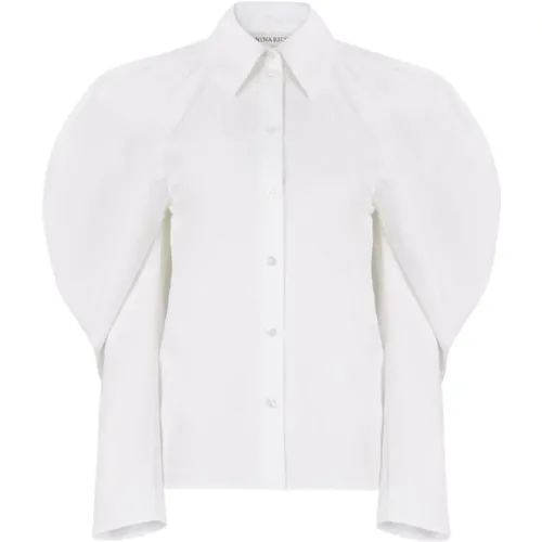 Weiße Schleifen-Detail-Bluse , Damen, Größe: S - Nina Ricci - Modalova