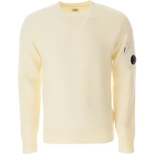Cream Sweaters for Men , male, Sizes: XL, M - C.P. Company - Modalova