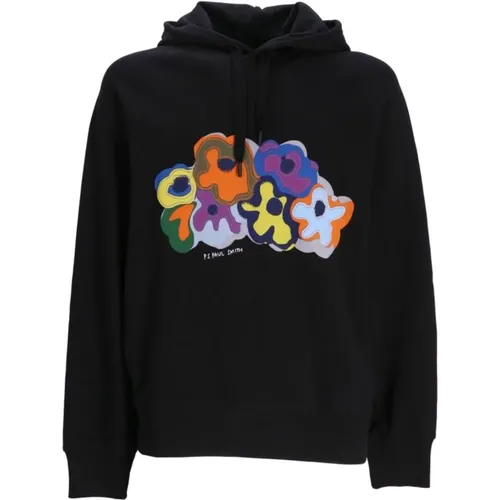 Grafikdruck Blumen Pullover Hoodie , Herren, Größe: L - Paul Smith - Modalova