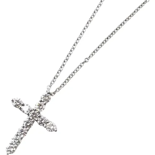 Pre-owned Jewellery, female, , Size: ONE SIZE Pre-owned White Gold necklaces - Tiffany & Co. Pre-owned - Modalova