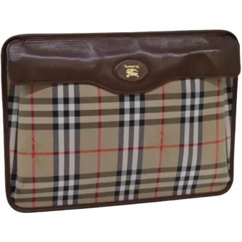 Pre-owned Clutches, female, , Size: ONE SIZE Pre-owned Canvas clutches - Burberry Vintage - Modalova