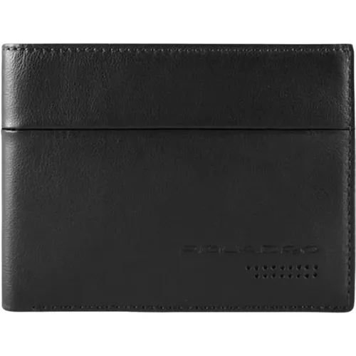 Leather Wallet with Coin Pocket , male, Sizes: ONE SIZE - Piquadro - Modalova