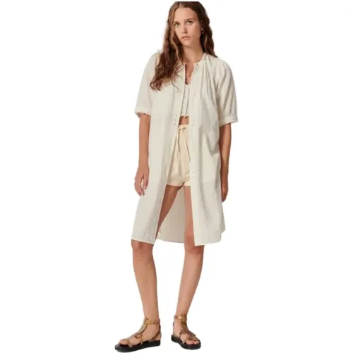 Arya Cotton Gauze Shirt Dress , female, Sizes: S, XS - Sessun - Modalova