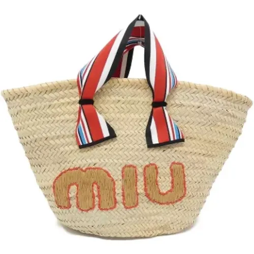 Pre-owned Handbags, female, , Size: ONE SIZE Pre-owned Fabric handbags - Miu Miu Pre-owned - Modalova
