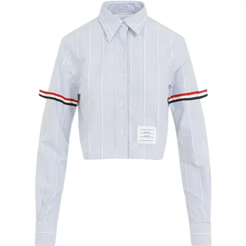 Marine Cropped Shirt Thom Browne - Thom Browne - Modalova