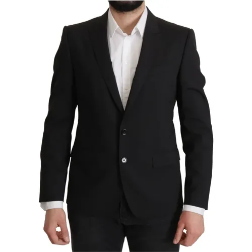 Formal Blazers, male, , Size: L Single Breasted Martini Blazer - Dolce & Gabbana - Modalova