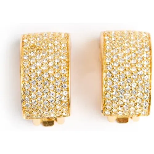 Pre-owned Jewellery, female, , Size: ONE SIZE Pre-owned Gold earrings - Dior Vintage - Modalova