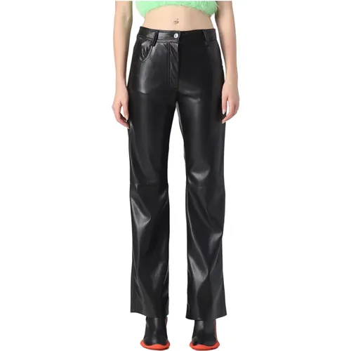 Leather Trousers , female, Sizes: 2XS - Msgm - Modalova