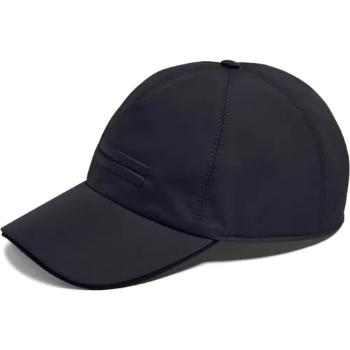 Caps, male, , Size: M Baseball Cap with Leather Profile - Z Zegna - Modalova