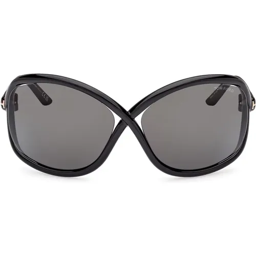 Sunglasses, unisex, , Size: 68 MM Butterfly Sunglasses Bettina Ft1068/S 01A - Tom Ford - Modalova