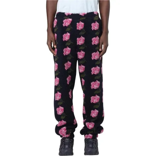 Sweatpants, male, , Size: M Colorful Floral Fleece Pants - Msgm - Modalova