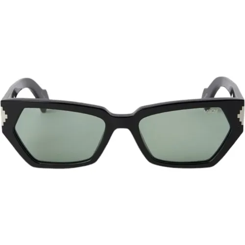 Schwarze Cat-Eye Sonnenbrille , Herren, Größe: 57 MM - Marcelo Burlon - Modalova