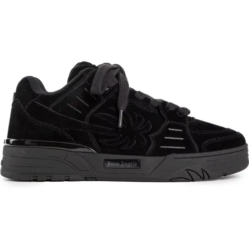 Schwarze Wildleder-Sneaker mit Palme , Herren, Größe: 40 EU - Palm Angels - Modalova