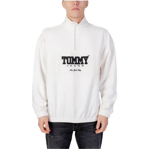 Sweatshirts, male, , Size: XL Polyester Hoodless Sweatshirt Collection - Tommy Jeans - Modalova