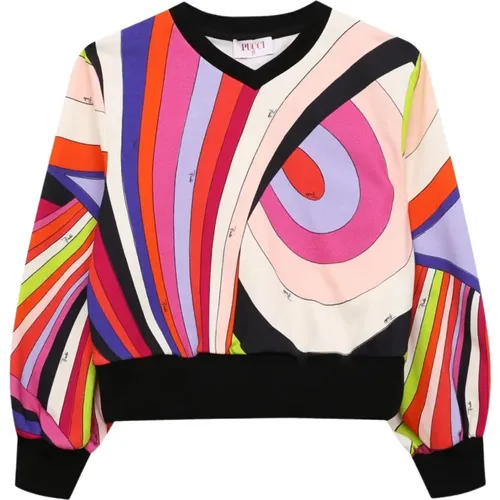 Grafikdruck Cropped Pullover - EMILIO PUCCI - Modalova