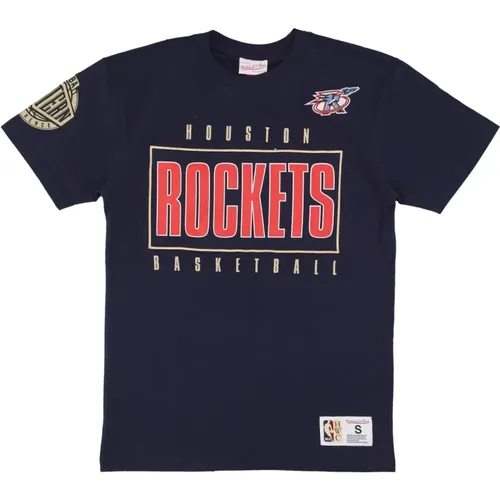 T-Shirts, male, , Size: XL Houston Rockets Vintage Logo Tee - Mitchell & Ness - Modalova