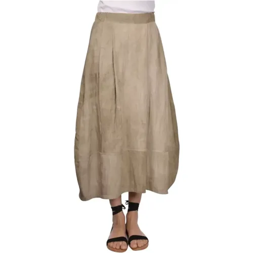 Linen Skirt , female, Sizes: S, L - Gran Sasso - Modalova