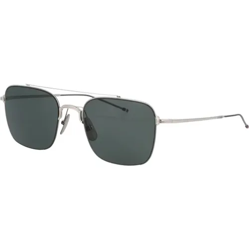 Sunglasses, male, , Size: 53 MM Stylish Sunglasses Tb-120 - Thom Browne - Modalova