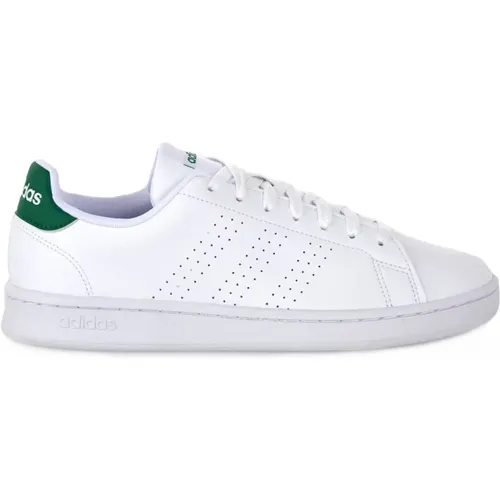 Weiße und grüne Ledersneaker , Herren, Größe: 39 1/3 EU - Adidas - Modalova