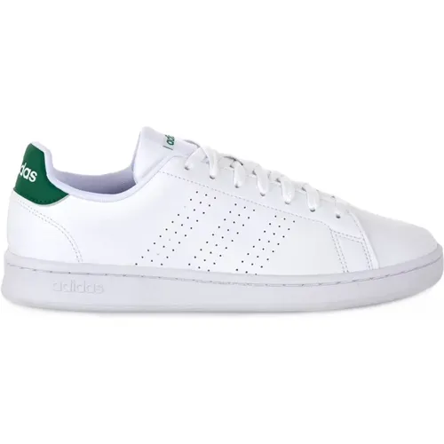 Weiße und grüne Ledersneaker , Herren, Größe: 41 1/3 EU - Adidas - Modalova