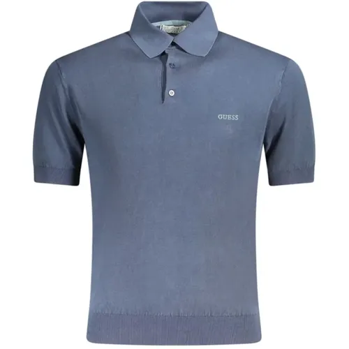Polo Shirts, male, , Size: M Embroidered Logo Polo Shirt - Guess - Modalova