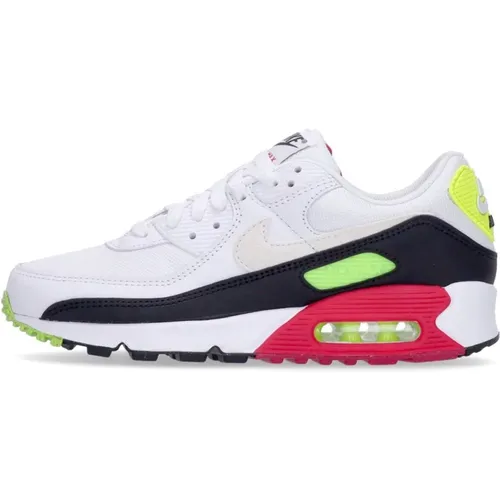 Air Max 90 Sneakers - Weiß/Schwarz/Volt/Rush Pink , Herren, Größe: 45 EU - Nike - Modalova